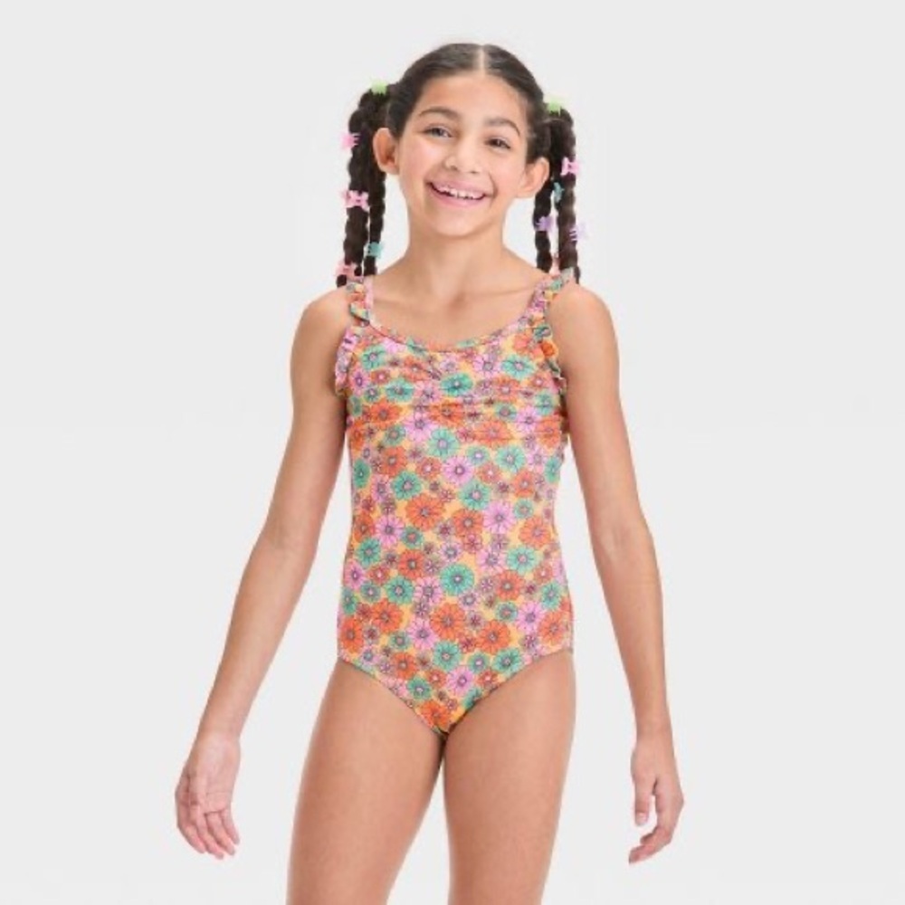 Girls' Floral Treasures One Piece Swimsuit - Cat & Jack™